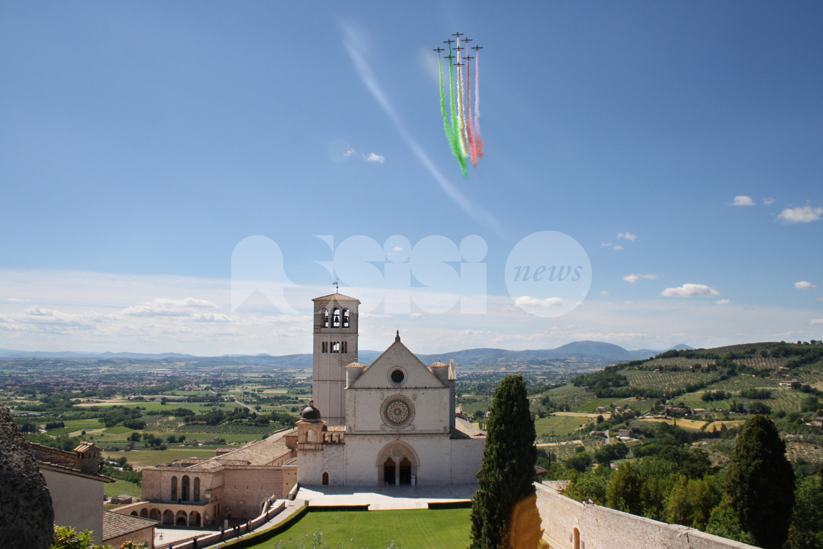 4 ottobre 2020: ad Assisi Conte, due ministri e le Frecce Tricolori