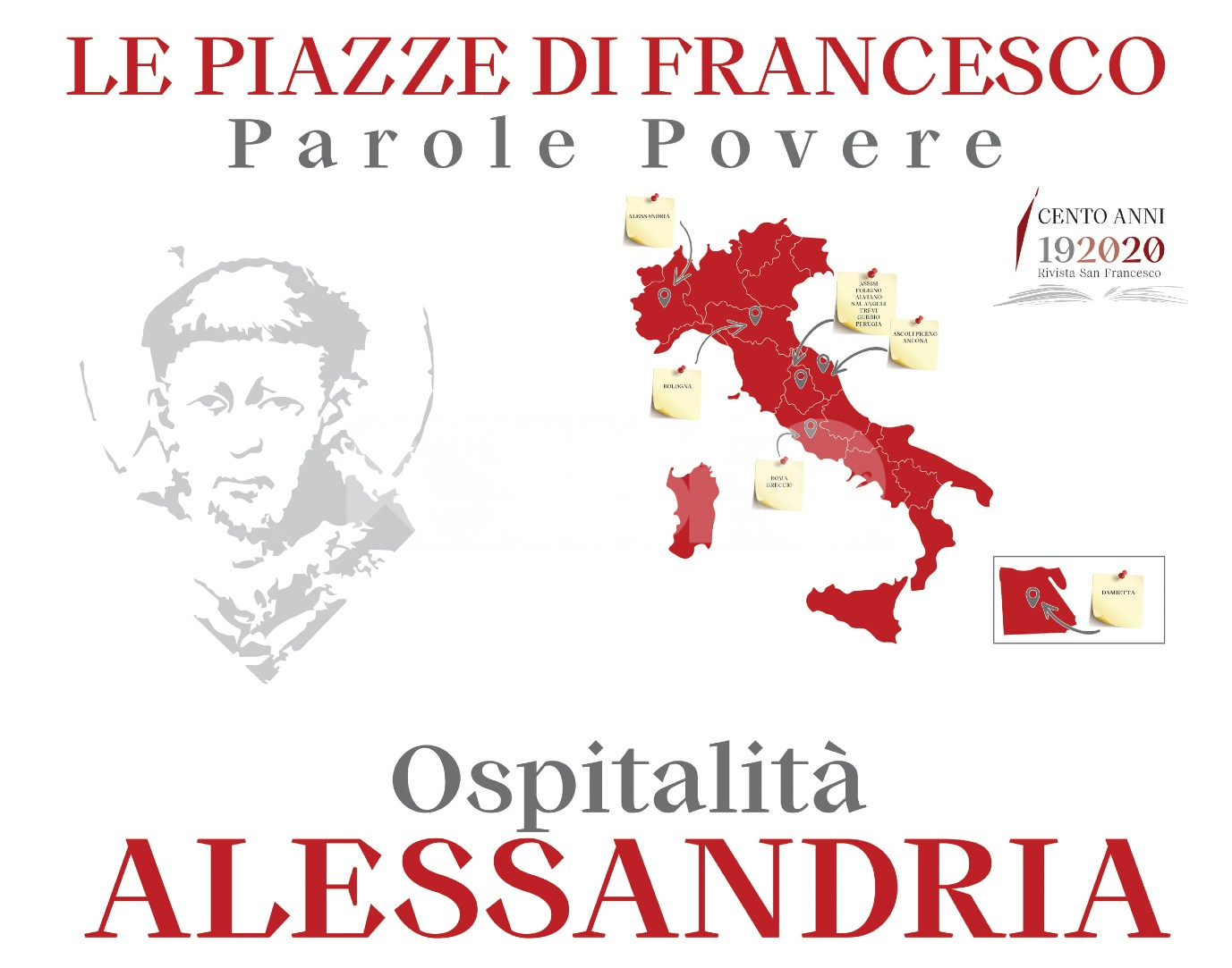 Le piazze di Francesco, trasferta ad Alessandria venerdì 5 luglio