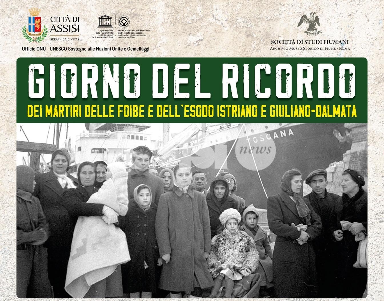Giorno del Ricordo 2025, ad Assisi doppia iniziativa