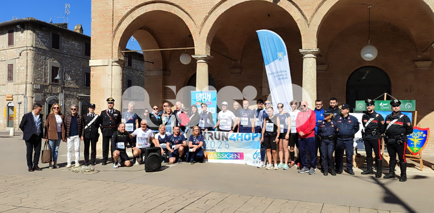 I carabinieri di Assisi presenti alla staffetta della solidarietà “RUN4HOPE”