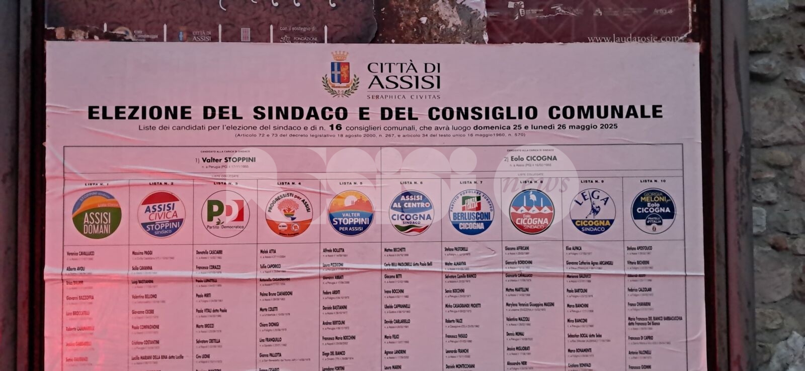 Elezioni amministrative Assisi 2025, alle urne oltre 23.000 cittadini