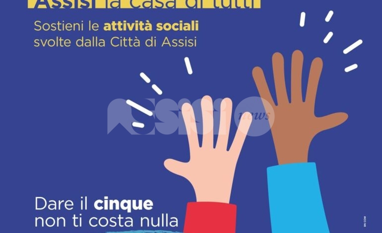 Si può donare il 5×1000 al Comune di Assisi per sostenere le attività sociali del territorio