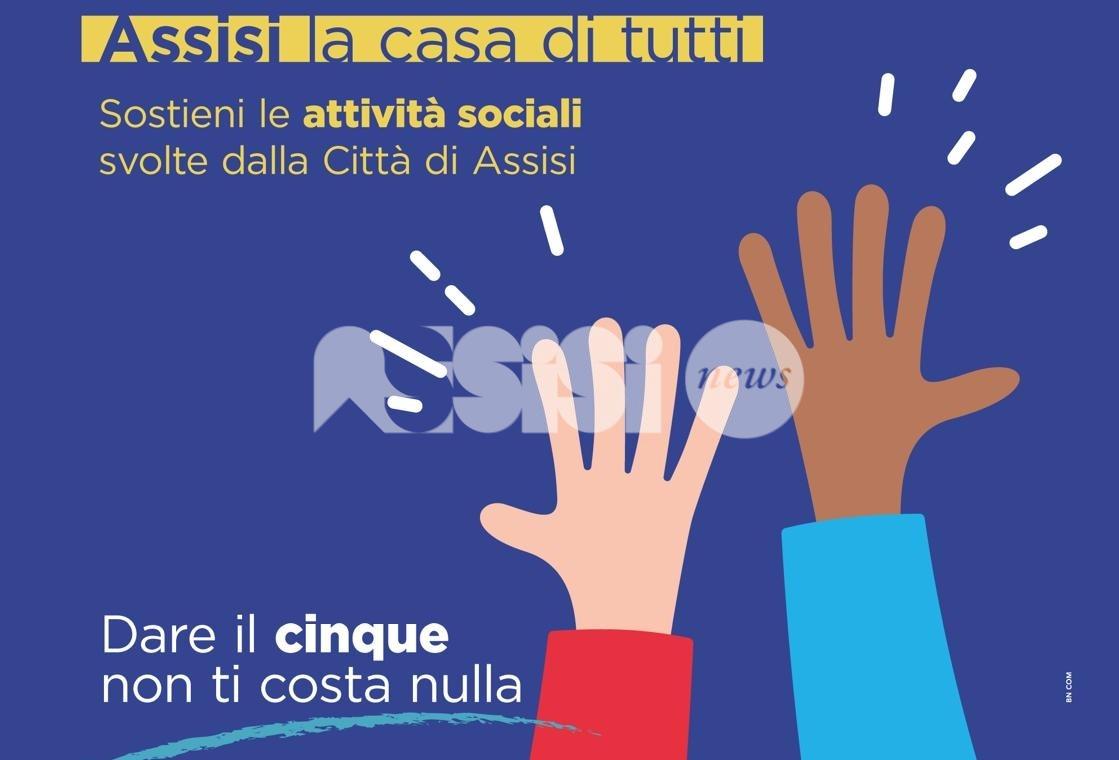 Si può donare il 5×1000 al Comune di Assisi per sostenere le attività sociali del territorio