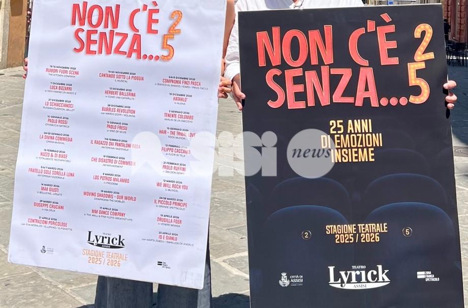 Presentato il programma 2025-26 degli spettacoli al Teatro Lyrick di Assisi: tutte le novità