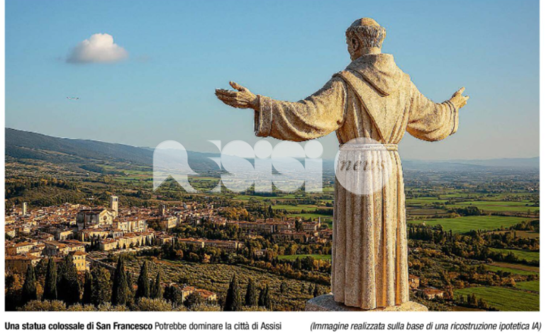 Una maxi statua di San Francesco alla Rocca Maggiore di Assisi: la proposta di un gruppo di imprenditori