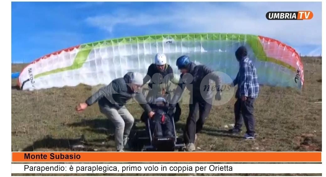 Ali Subasio realizza il sogno di Orietta, un volo in parapendio