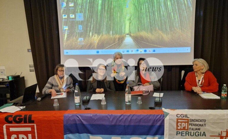 Assisi, in tanti all’iniziativa Spi Cgil contro guerra e violenza di genere