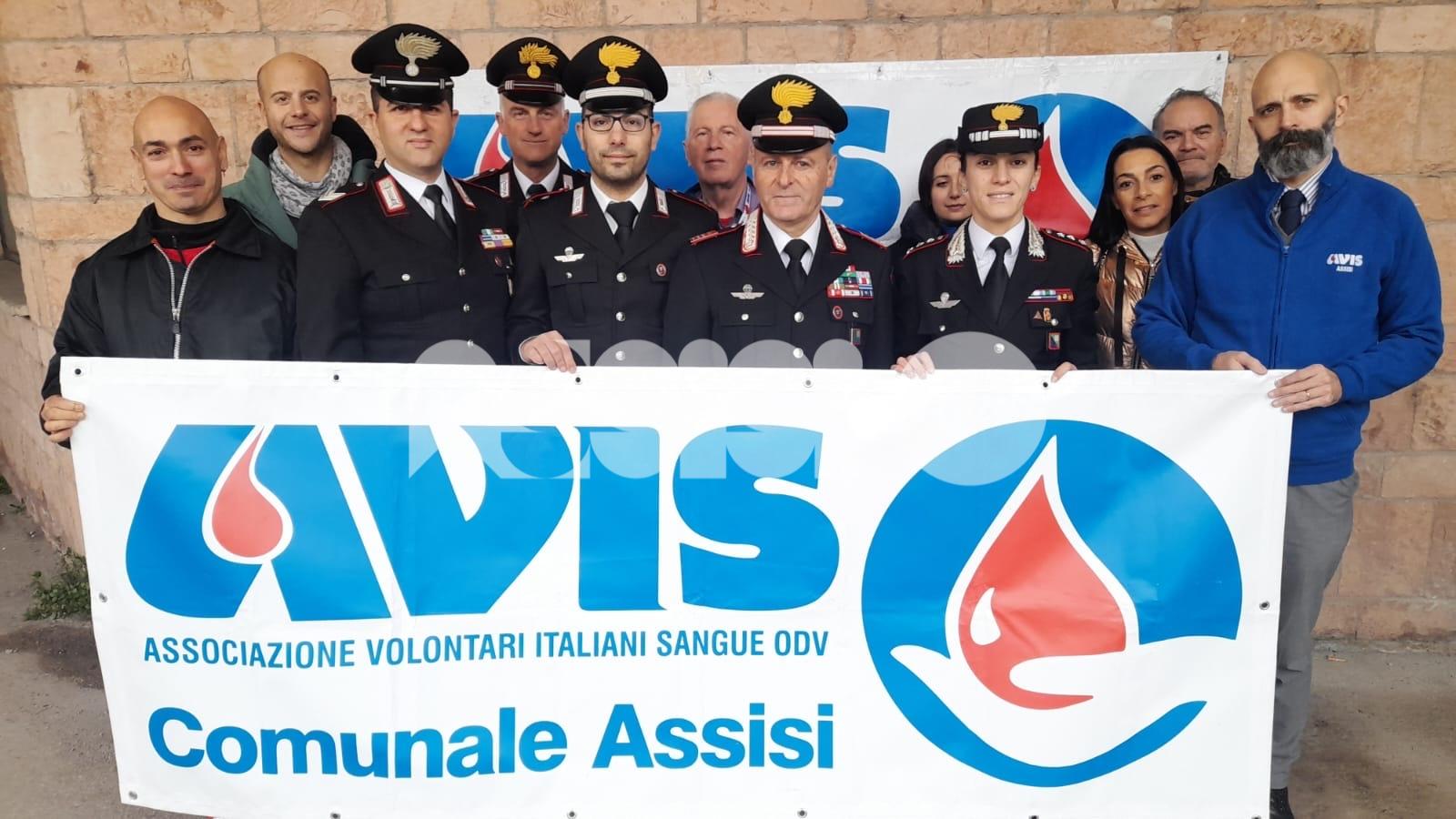 Carabinieri in prima linea per la solidarietà: donazione di sangue con Avis Assisi