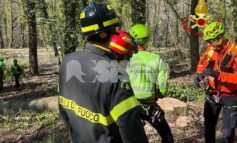 Operaio dell'Afor si infortuna nei boschi di Spello: soccorso dai vigili del fuoco assisani
