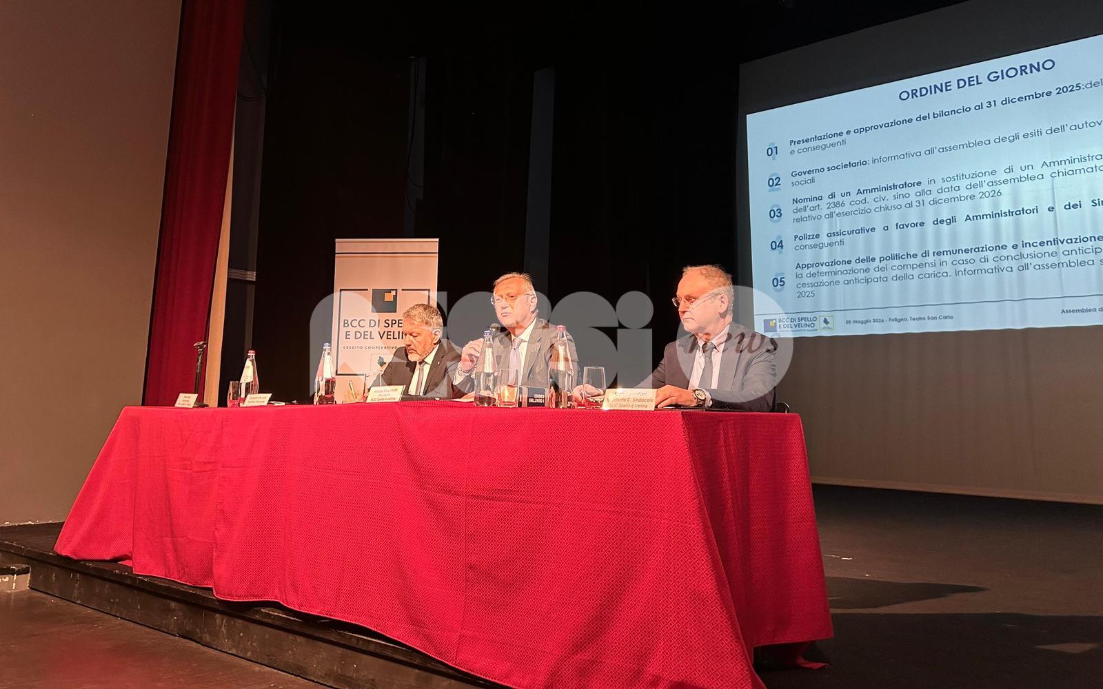 BCC di Spello e del Velino, approvato il bilancio 2025: oltre 20 milioni di euro per credito sociale e ambientale