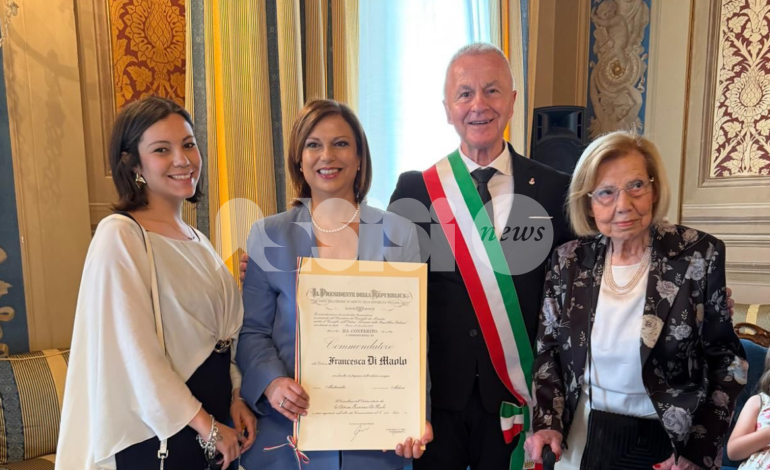 Francesca Di Maolo è Commendatore della Repubblica: “Riconoscimento che appartiene a una grande comunità”
