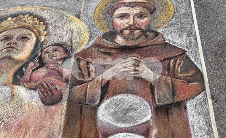 Francesco nell’arte dei madonnari: ad Assisi una maxi opera collettiva