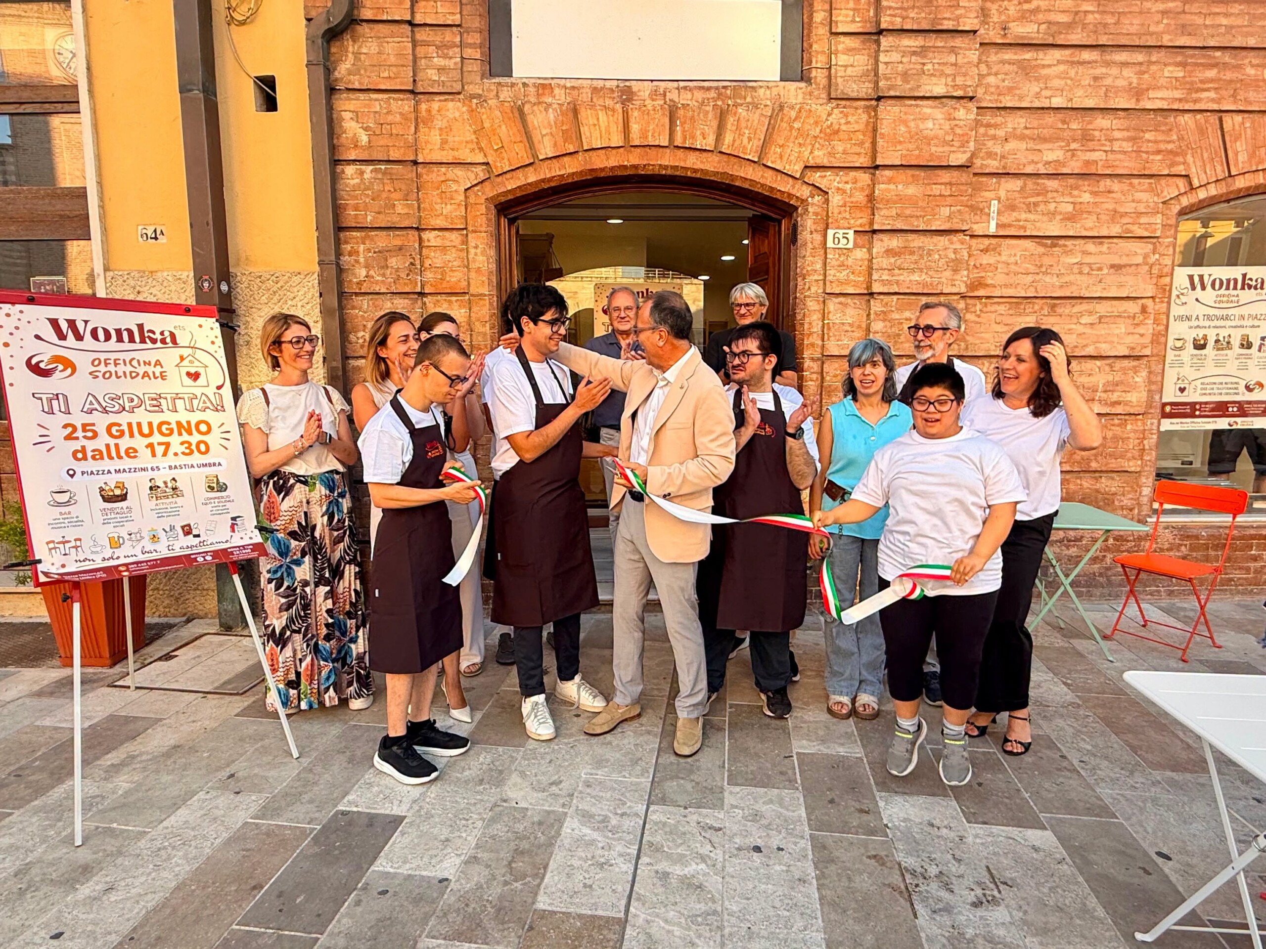 Inaugurata a Bastia Umbra Wonka - Officina solidale: non soltanto un bar, ma anche inclusione