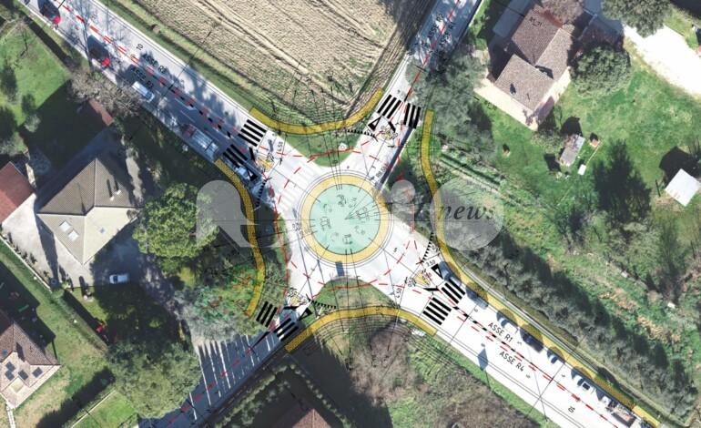 A Bastia Umbra arriva la tanto sospirata rotatoria tra via Hochberg, via Atene e via delle Nazioni