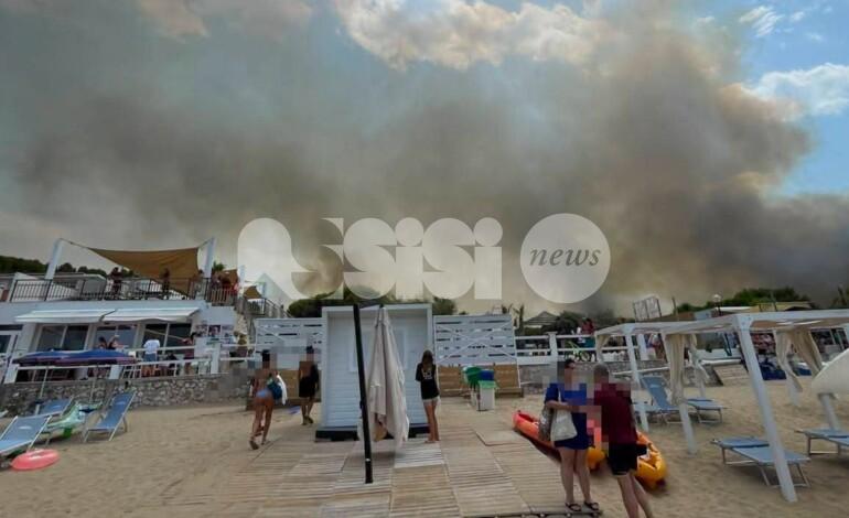 Incendio a Peschici, tra gli evacuati anche degli assisani: il grazie degli “sfollati”
