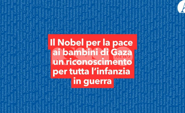 Premio Nobel per la Pace alle bambine e ai bambini di Gaza: Rifondazione propone un odg da Assisi
