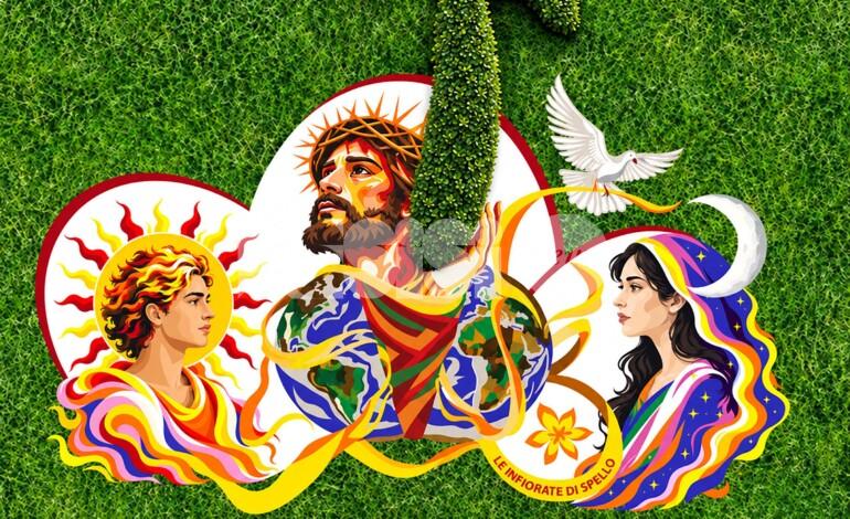 Ad Assisi gli Infioratori di Spello interpretano con i fiori un Cantico di Pace nel segno del Tau