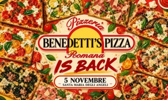 Benedetti’s Pizza, il ritorno che profuma di attesa: il 5 novembre una nuova storia a Santa Maria degli Angeli (foto)